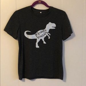 Grey mamasaurus custom made T-shirt